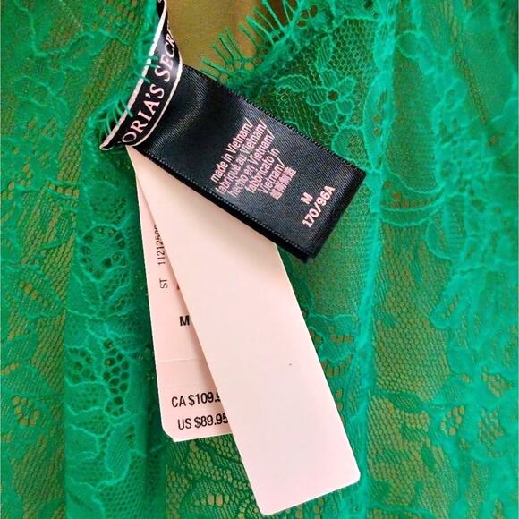 Victoria’s Secret Green Satin & Lace Chemise Slip – Size Medium – NWT - Picture 7 of 7
